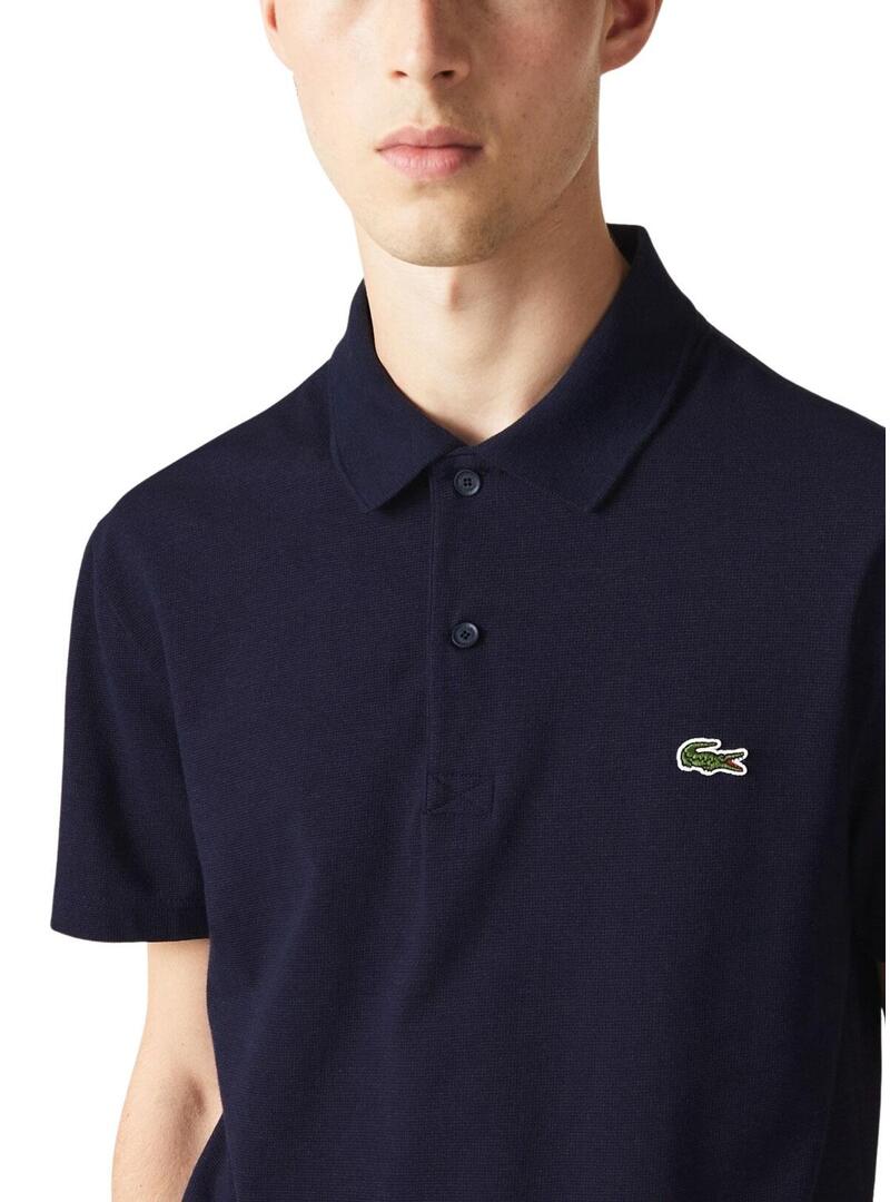 Polo Lacoste Bord Blu Navy per Uomo