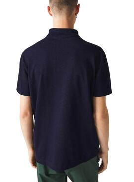 Polo Lacoste Bord Blu Navy per Uomo