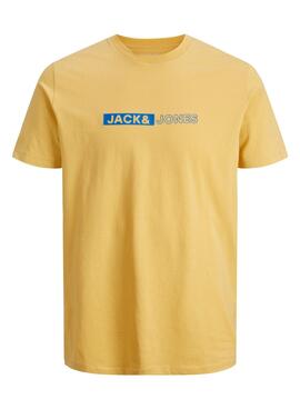 T-Shirt Jack & Jones neo Giallo per Uomo