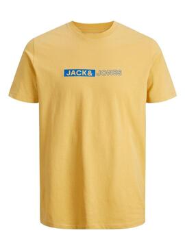 T-Shirt Jack & Jones neo Giallo per Uomo