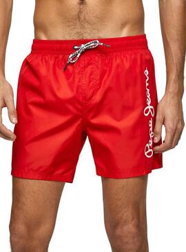 Costume da bagno Pepe Jeans Finnick Rosso per Uomo