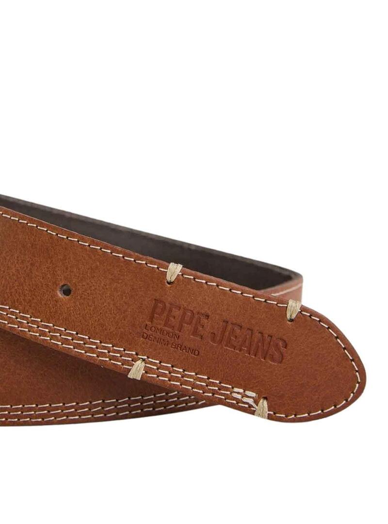 Cintura Pepe Jeans Freddy Belt Marrone per Uomo