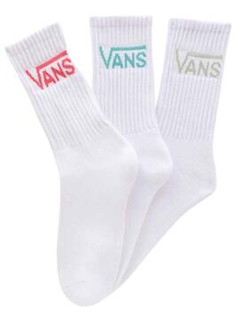 Calzini Vans Classic Crew Bianco per Donna