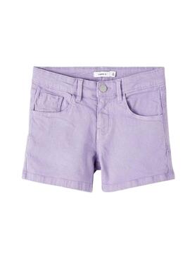 Shorts Name It Rosa Lila per Bambina