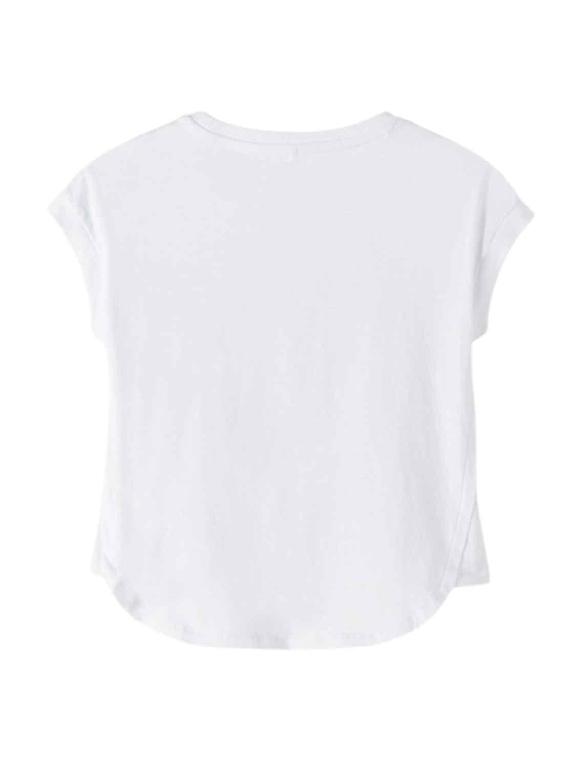 T-Shirt Name It Hasine Bianco per Bambina