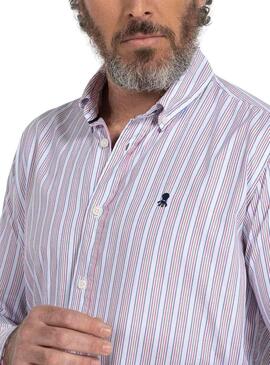 Camicia El Pulpo Colore Stripe Bianco per Uomo