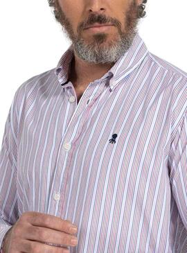 Camicia El Pulpo Colore Stripe Bianco per Uomo