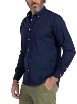 Camicia El Pulpo Popeline Blu Blu Navy per Uomo