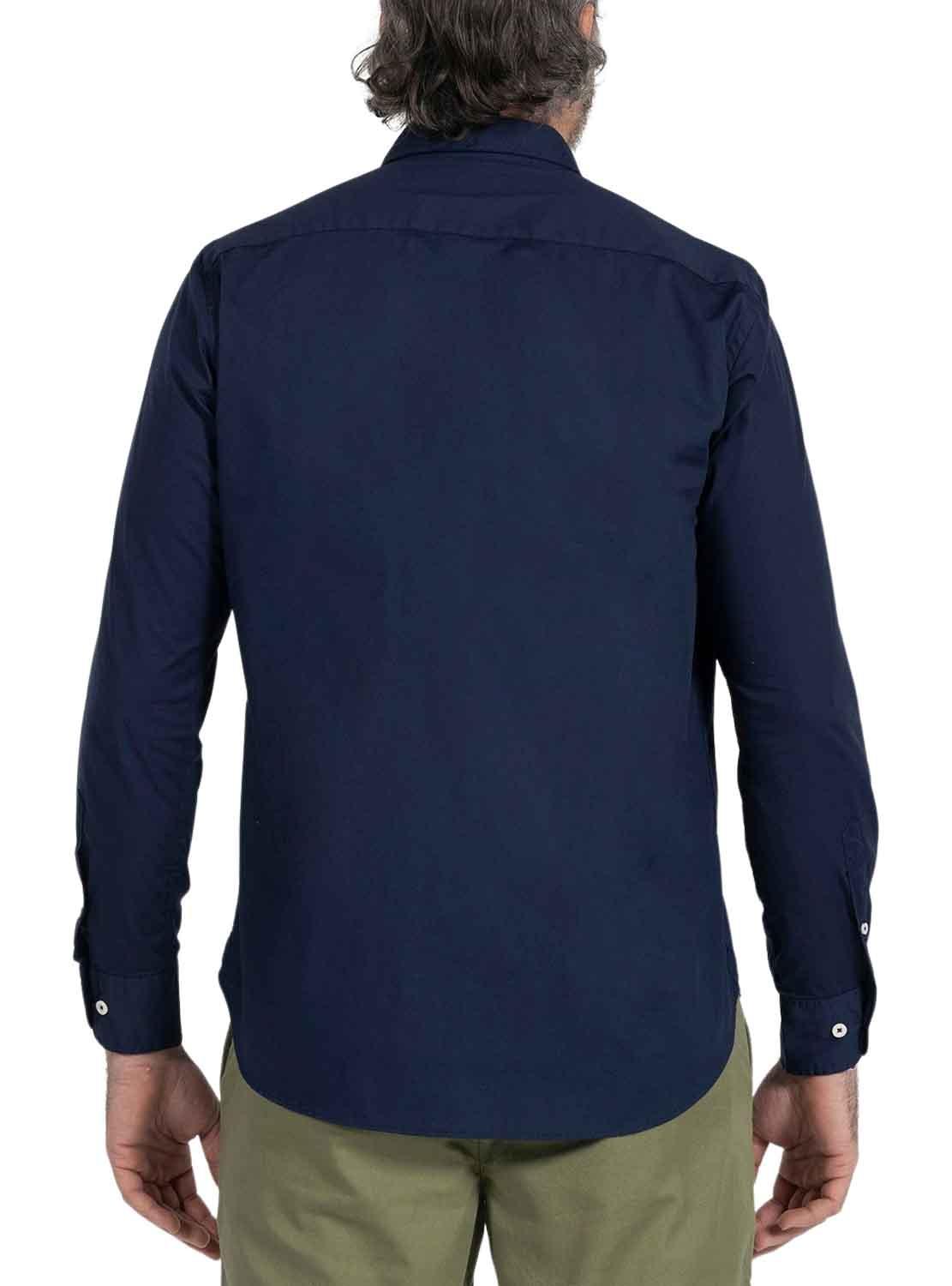 Camicia El Pulpo Popeline Blu Blu Navy per Uomo