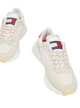Sneakers Tommy Jeans New Passatoia Beige per Donna