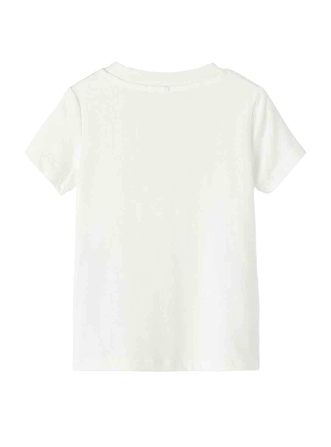 T-Shirt Name It Fleur Bianco per Bambina