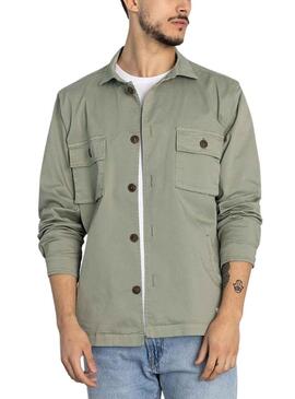 Overshirt Klout Safari Verde per Uomo