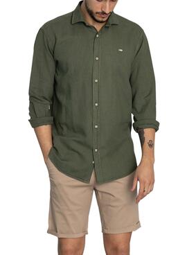 Camicia Lino Verde Klout per Uomo