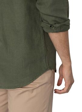 Camicia Lino Verde Klout per Uomo