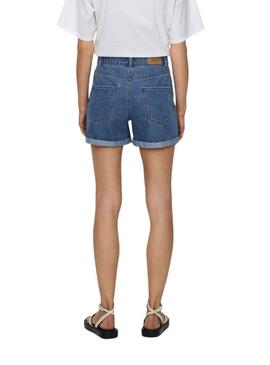 Short Only Mon Vega Denim Blu Medio per Donna