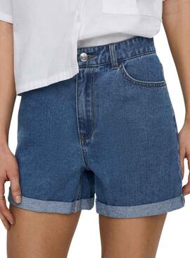 Short Only Mon Vega Denim Blu Medio per Donna