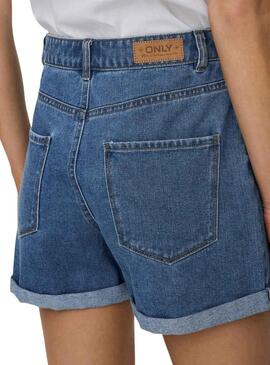 Short Only Mon Vega Denim Blu Medio per Donna