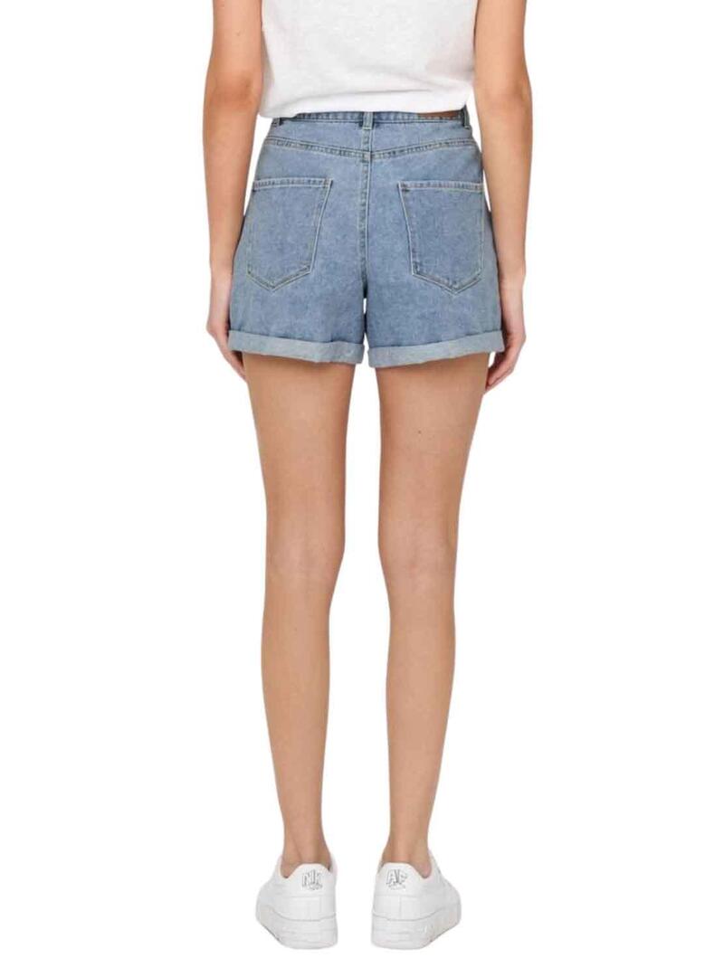 Short Only Mamma Vega Denim Blu per Donna