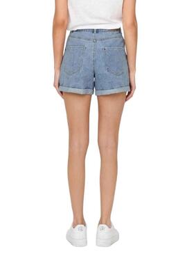 Short Only Mamma Vega Denim Blu per Donna