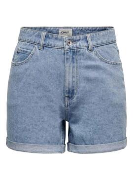 Short Only Mamma Vega Denim Blu per Donna