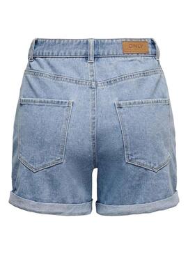 Short Only Mamma Vega Denim Blu per Donna