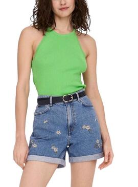 Top Only Gemma Cavezza Verde per Donna