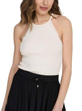 Top Only Gemma Halter Beige per Donna