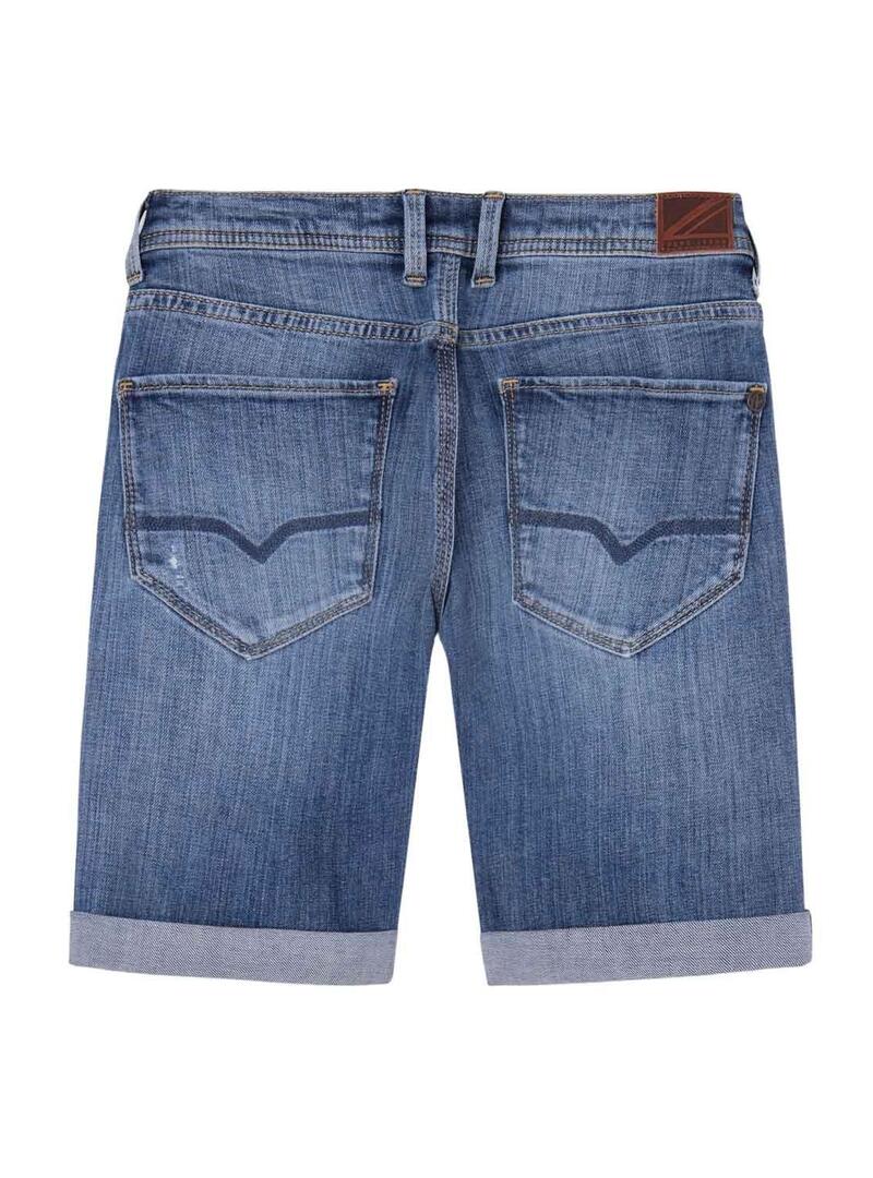 Bermuda Pepe Jeans Cashed Repair Blu Bambino