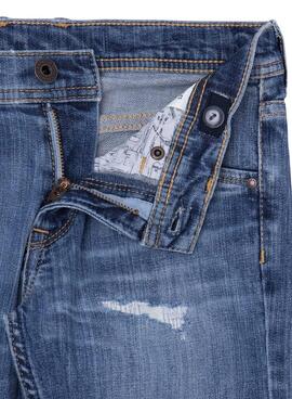 Bermuda Pepe Jeans Cashed Repair Blu Bambino
