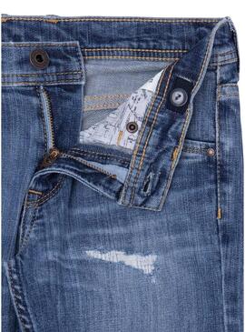 Bermuda Pepe Jeans Cashed Repair Blu Bambino