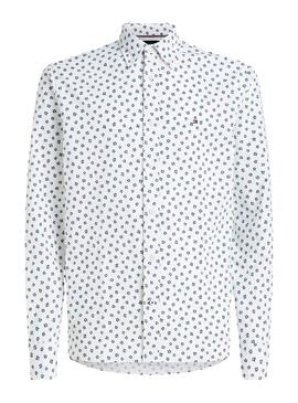 Camicia Tommy Jeans Flower Bianco e Verde