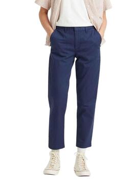 Pantaloni Levis Essential Chino Blu Navy per Donna