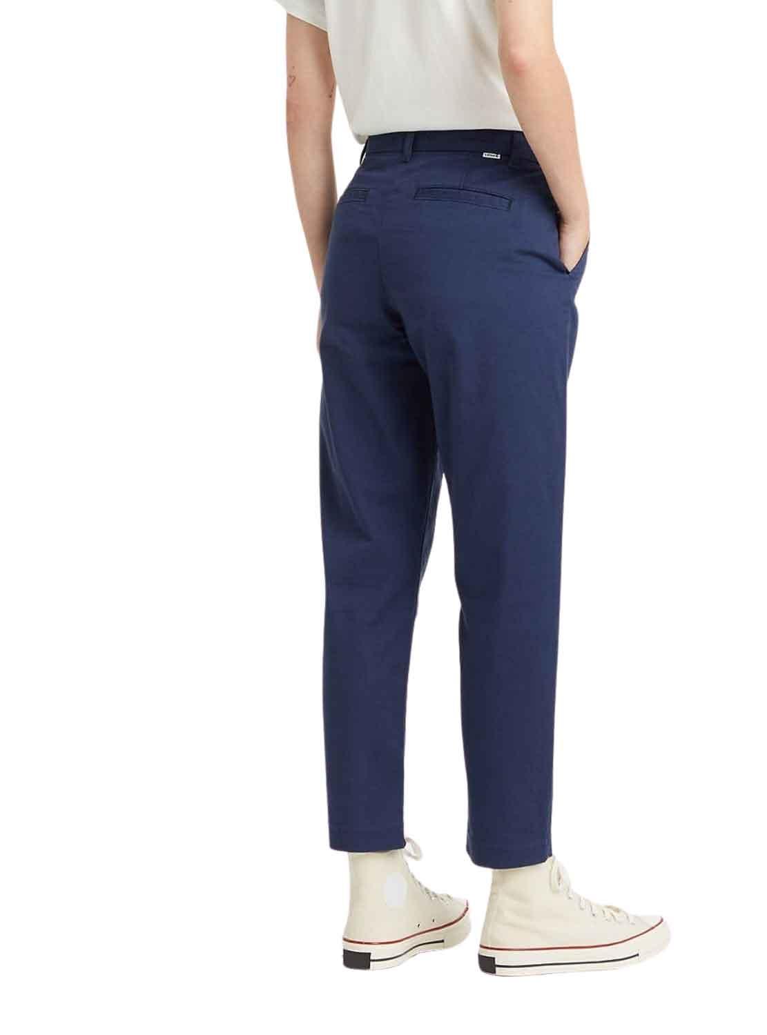 Pantaloni Levis Essential Chino Blu Navy per Donna