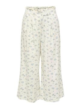 Pantaloni Only Caro Bianco per Donna