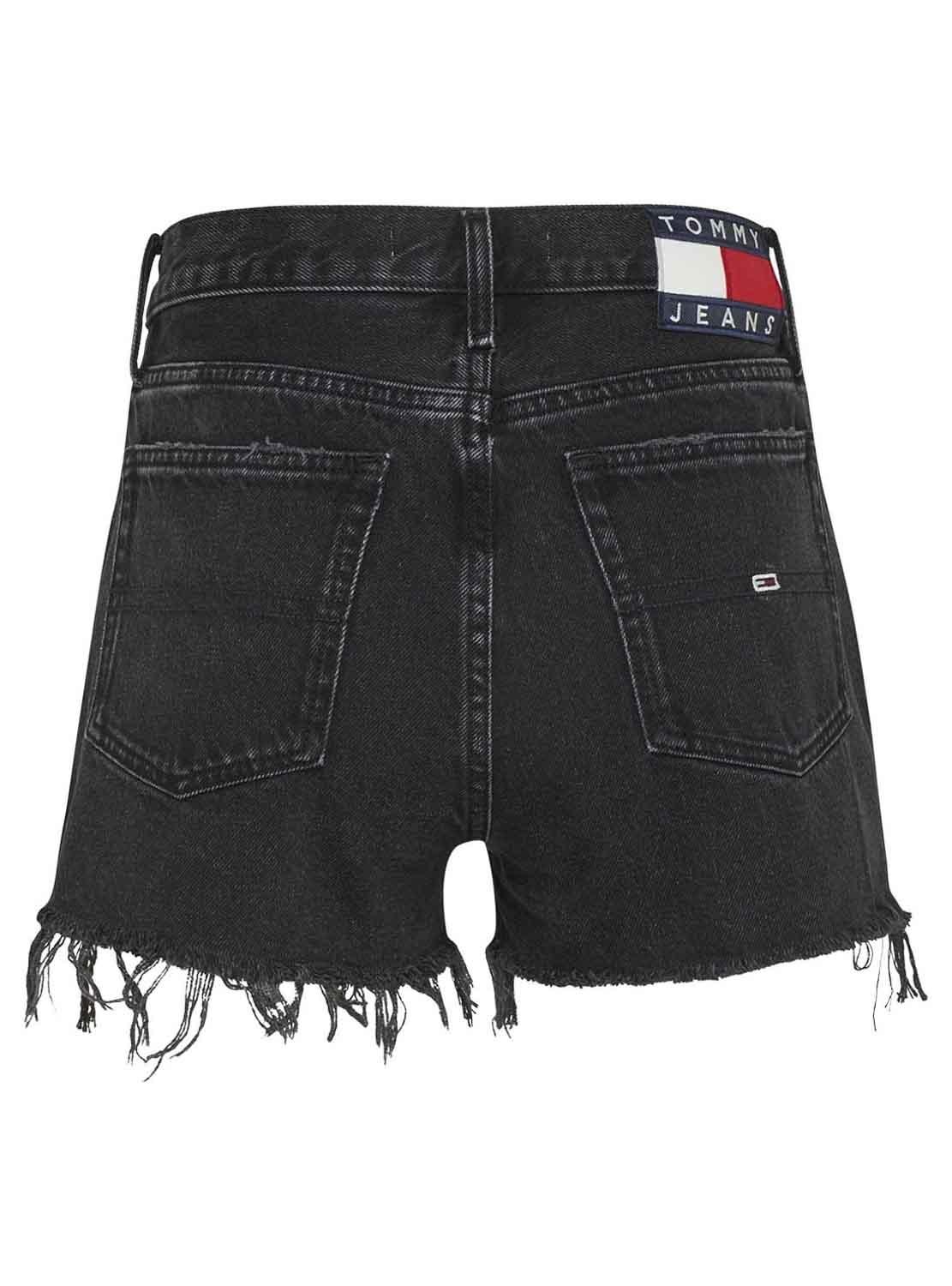 Shorts Tommy Jeans Hot Nero per Donna