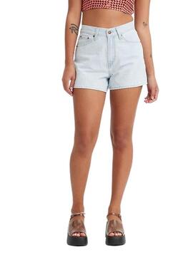 Shorts Levis Mom 80S Blu per Donna