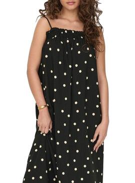 Vestito Only Mia Dots Nero per Donna