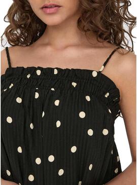 Vestito Only Mia Dots Nero per Donna