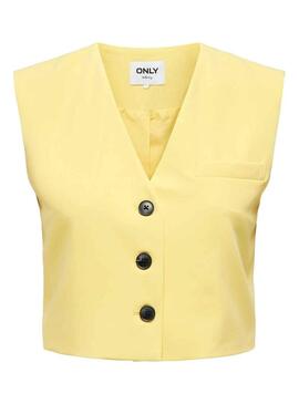 Gilet Only Abba Giallo per Donna