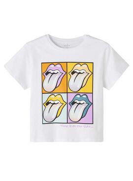 T-Shirt Name It Rolling Stones Bianco per Bambino