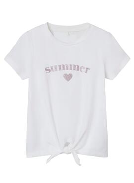 T-Shirt Name It Joma Bianco per Bambina