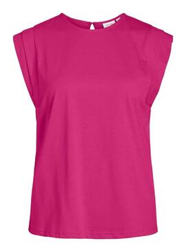 T-Shirt Vila Visinata Top Rosa per Donna