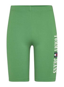 Shorts Tommy Jeans Cycle Verde per Donna