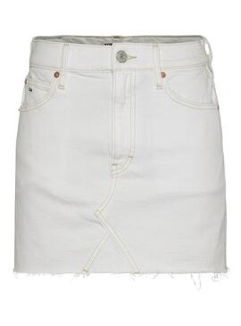 Gonna Tommy Hilfiger Izzie Mini Bianco per Donna