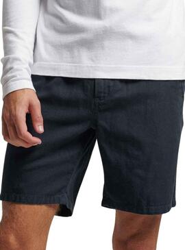 Bermudas Superdry Overdyed Blu Navy per Uomo