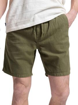 Bermudas Superdry Overdyed Verde per Uomo