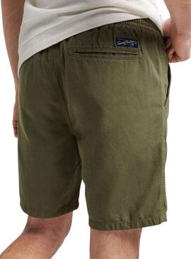 Bermudas Superdry Overdyed Verde per Uomo