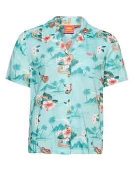 Camicia Superdry Beach Resort Blu per Donna