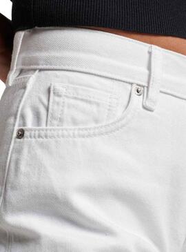 Shorts Superdry Studios High Bianco per Donna