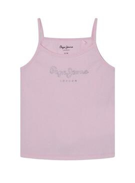 Top Pepe Jeans Anastasia Rosa per Bambina